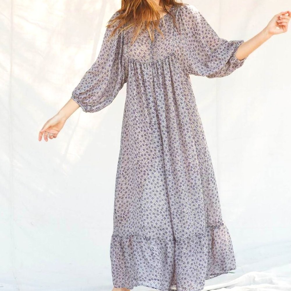 Christy Dawn "Paisley Dress" in Aubergine Spray